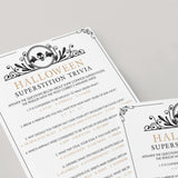 Black Skull Halloween Superstitions Quiz with Answers