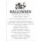 Printable Halloween Superstition Quiz with Answers by LittleSizzle