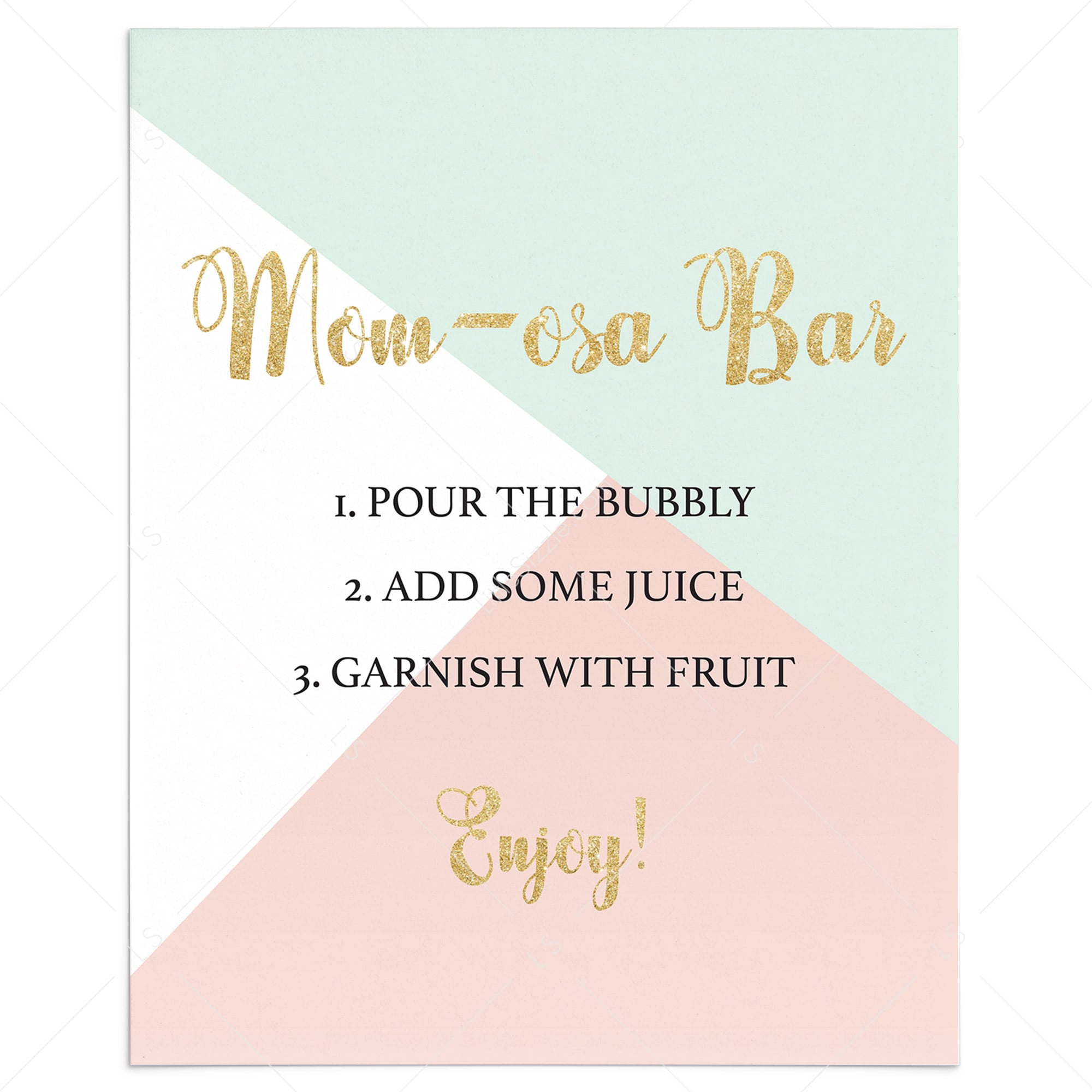 Geometric baby shower decor printable by LittleSizzle