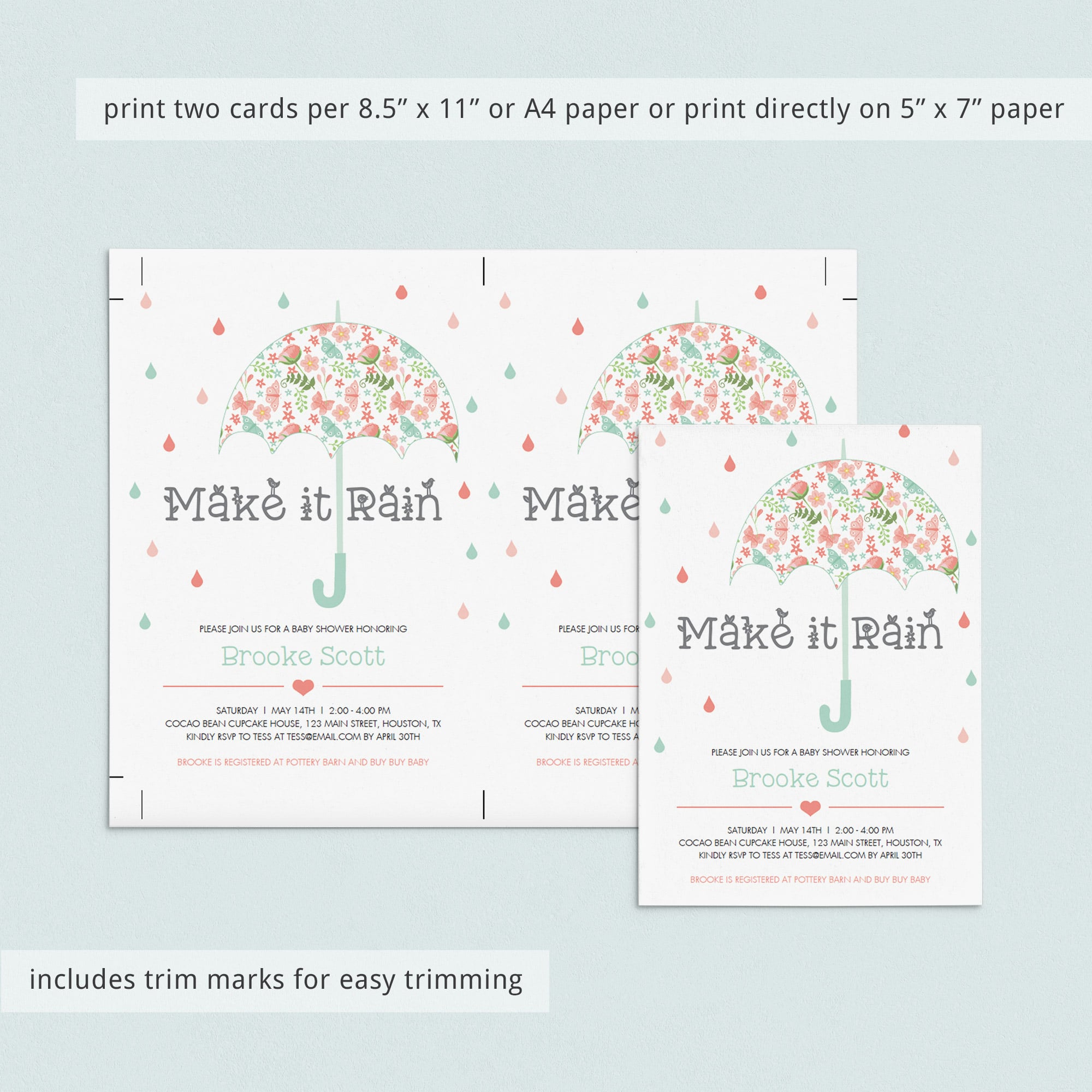 Baby sprinkle evite template by LittleSizzle