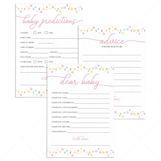 Rainbow baby shower activity pack printable by LittleSizzle