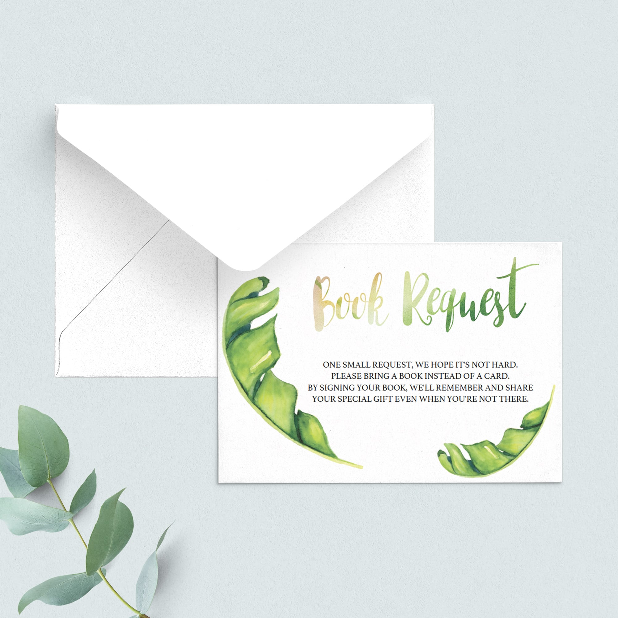 Watercolor Book Request Baby Shower Template by LittleSizzle