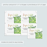 Gender Neutral Tropical Invitation Set for Baby Shower