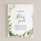 Guess the baby food shower game cards instant download files by LittleSizzle