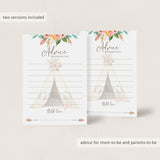 Teepee Baby Shower Games and Keepsakes Bundle