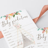 Baby Predictions Game for Tribal Theme Baby Shower