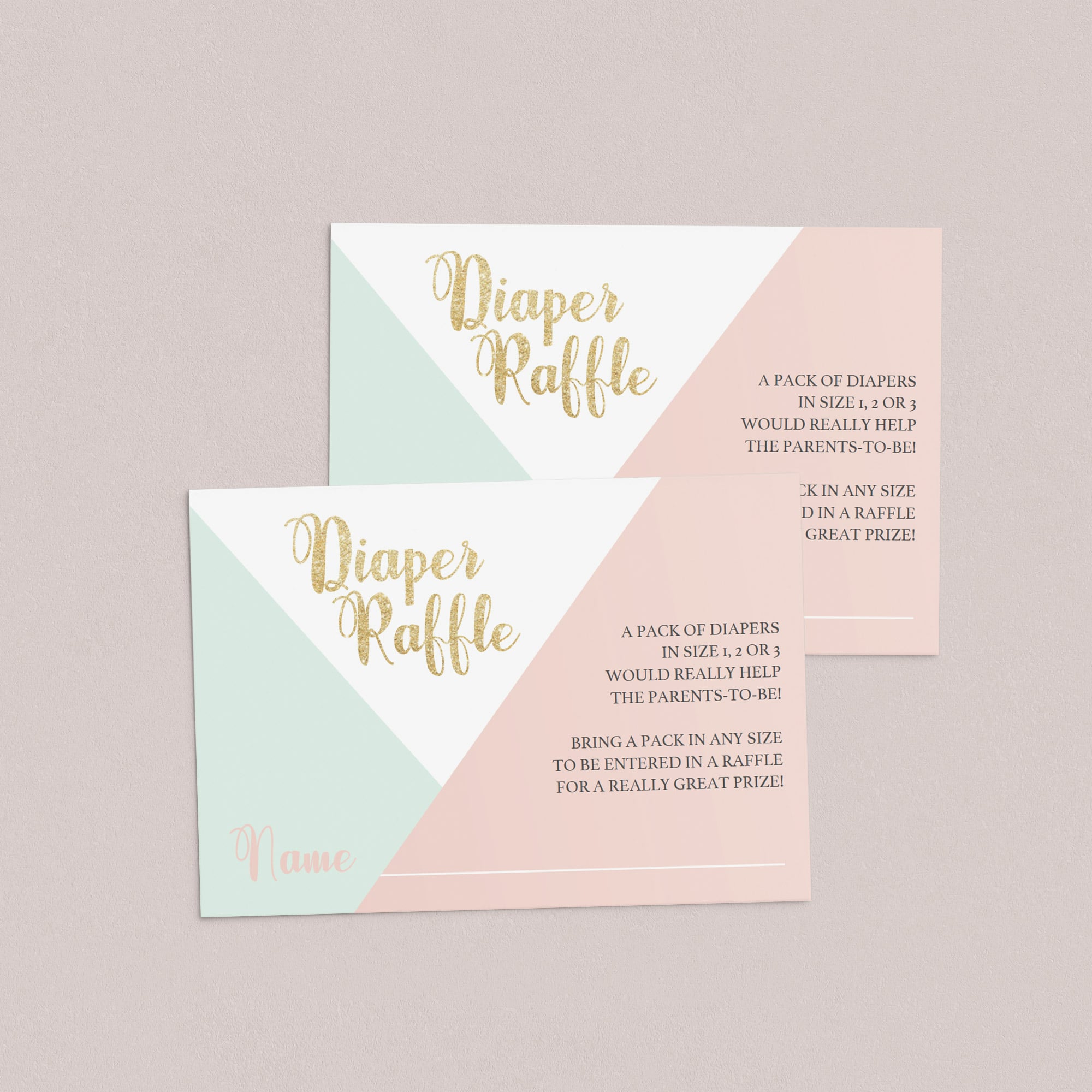 Pink and mint baby shower games by LittleSizzle