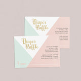 Pink and mint baby shower games by LittleSizzle