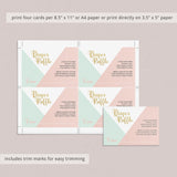 Template for Baby Shower Diaper Raffle Ticket