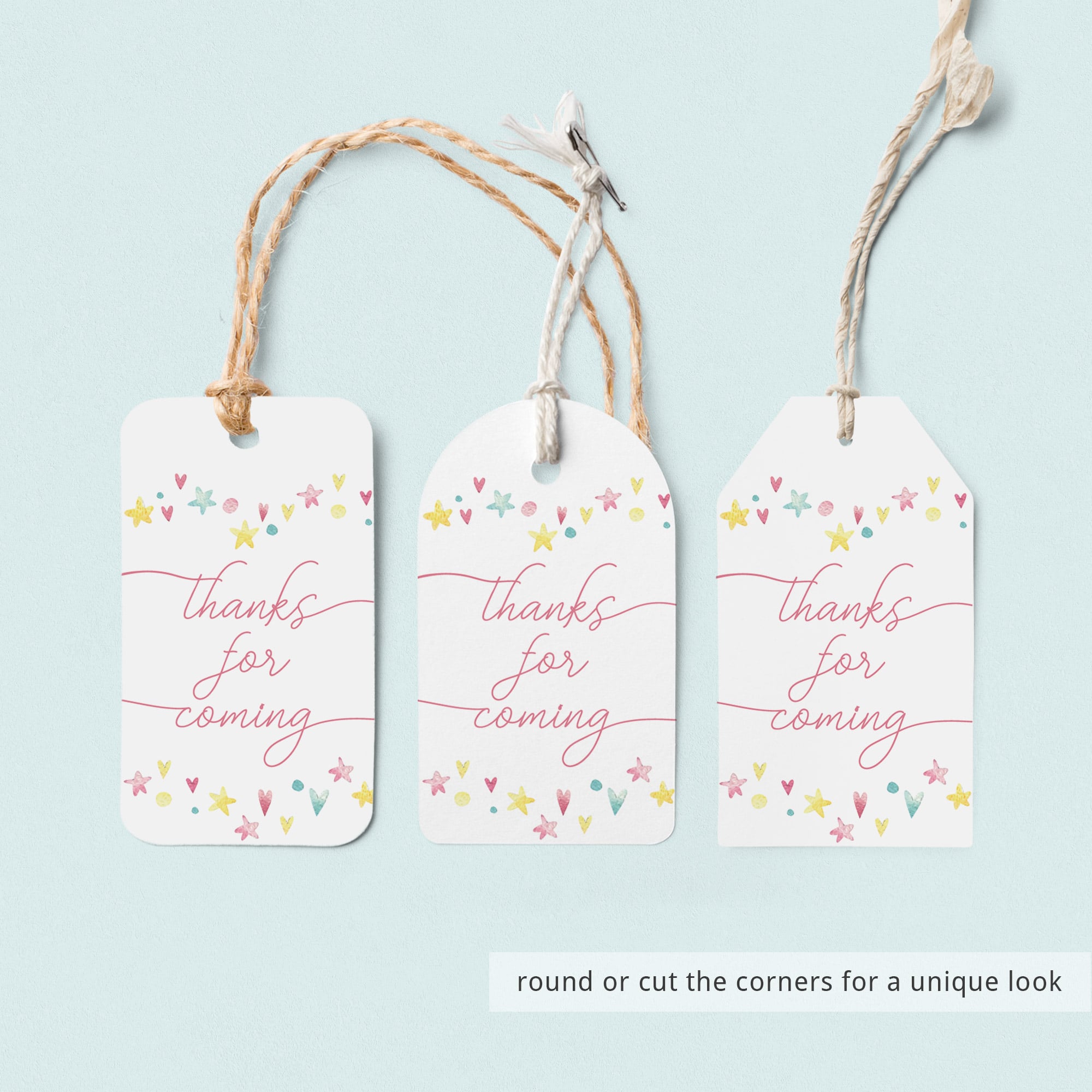 Instant download baby girl shower favor tag labels by LittleSizzle