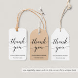 Elegant Bridal Shower Thank You Tag Template