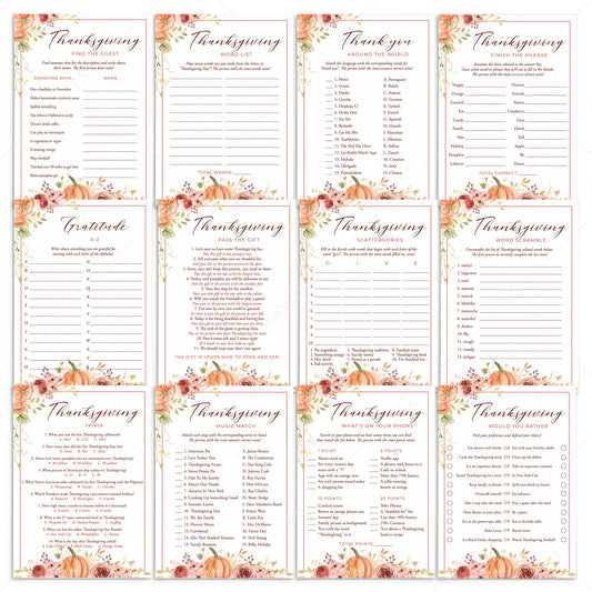 Thanksgiving Games Bundle Printable by LittleSizzle