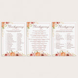 Floral Thanksgiving Dinner Party Trivia Games Printable by LittleSizzle