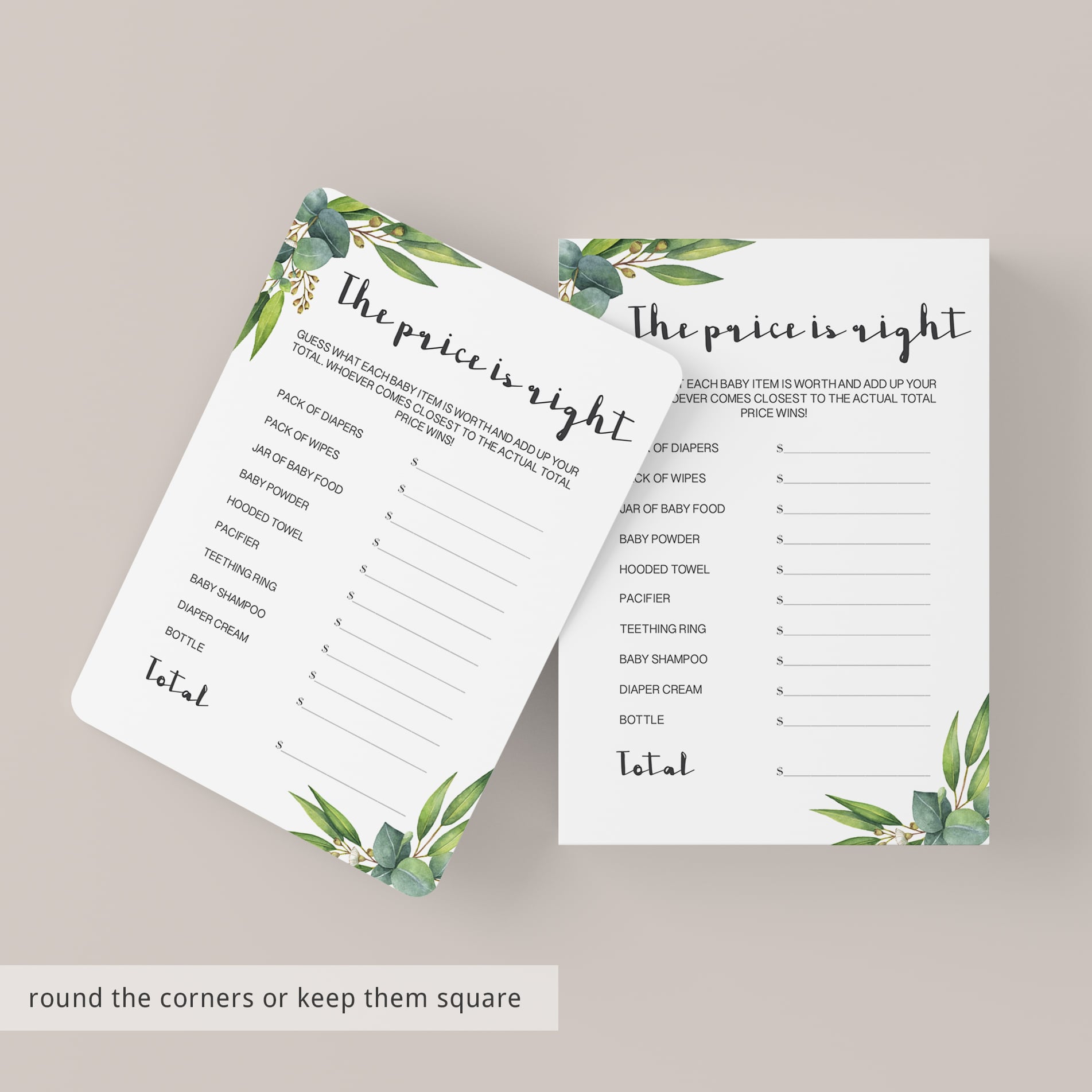 Price right game for baby shower by LittleSizzle