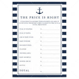 The Price is Right game cards for boy baby shower by LittleSizzle