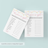 Printable Girl Baby Shower Game The Price is Right