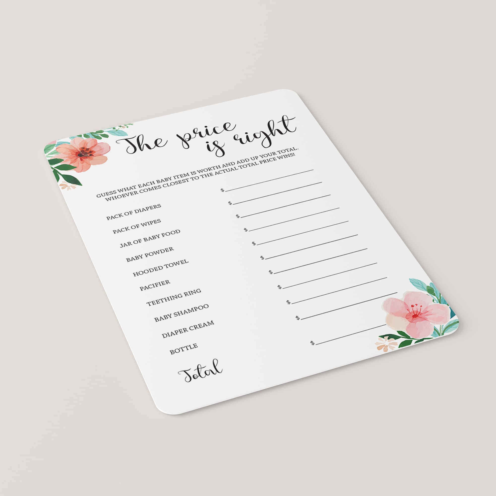 Pink and green floral baby shower ideas by LittleSizzle