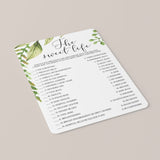 Greenery candy bar match up game by LittleSizzle