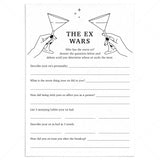 Ladies Divorce Party Game The Ex Wars by LittleSizzle