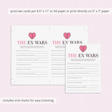 Printable Girls Night Game Worst Ex Ever