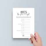 Born in 1973 52nd Birthday Party Games Bundle For Men
