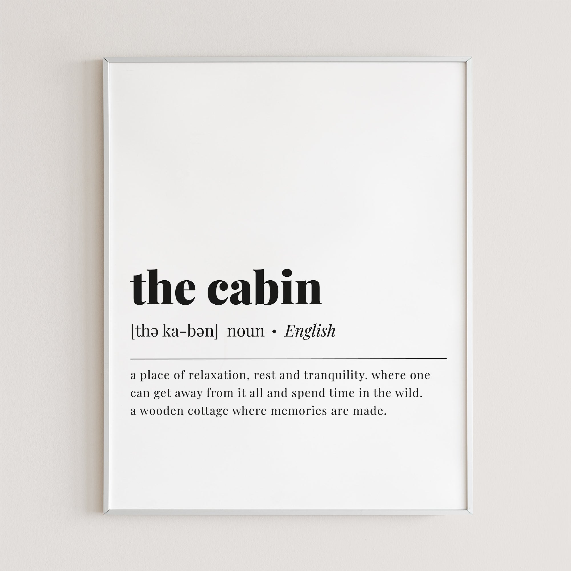 Cabin Definition Print Instant Download by Littlesizzle
