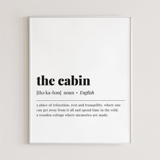 Cabin Definition Print Instant Download by Littlesizzle