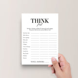 Think Fast Icebreaker Game Printable