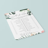 Summer Bridal Shower Game Would She Rather Printable