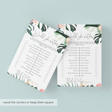 Summer Bridal Shower Game Would She Rather Printable