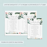 Summer Bridal Shower Games Bundle Printable