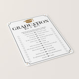 Gold Glitter Graduation Game Cards Printable