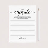 Girl First Birthday Time Capsule Cards Printable by LittleSizzle