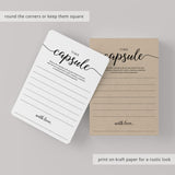 Girl First Birthday Time Capsule Cards Printable