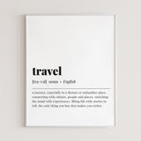 Travel Definition Print Instant Download by Littlesizzle