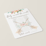 Tribal Baby Shower Games Baby Around The World Printable