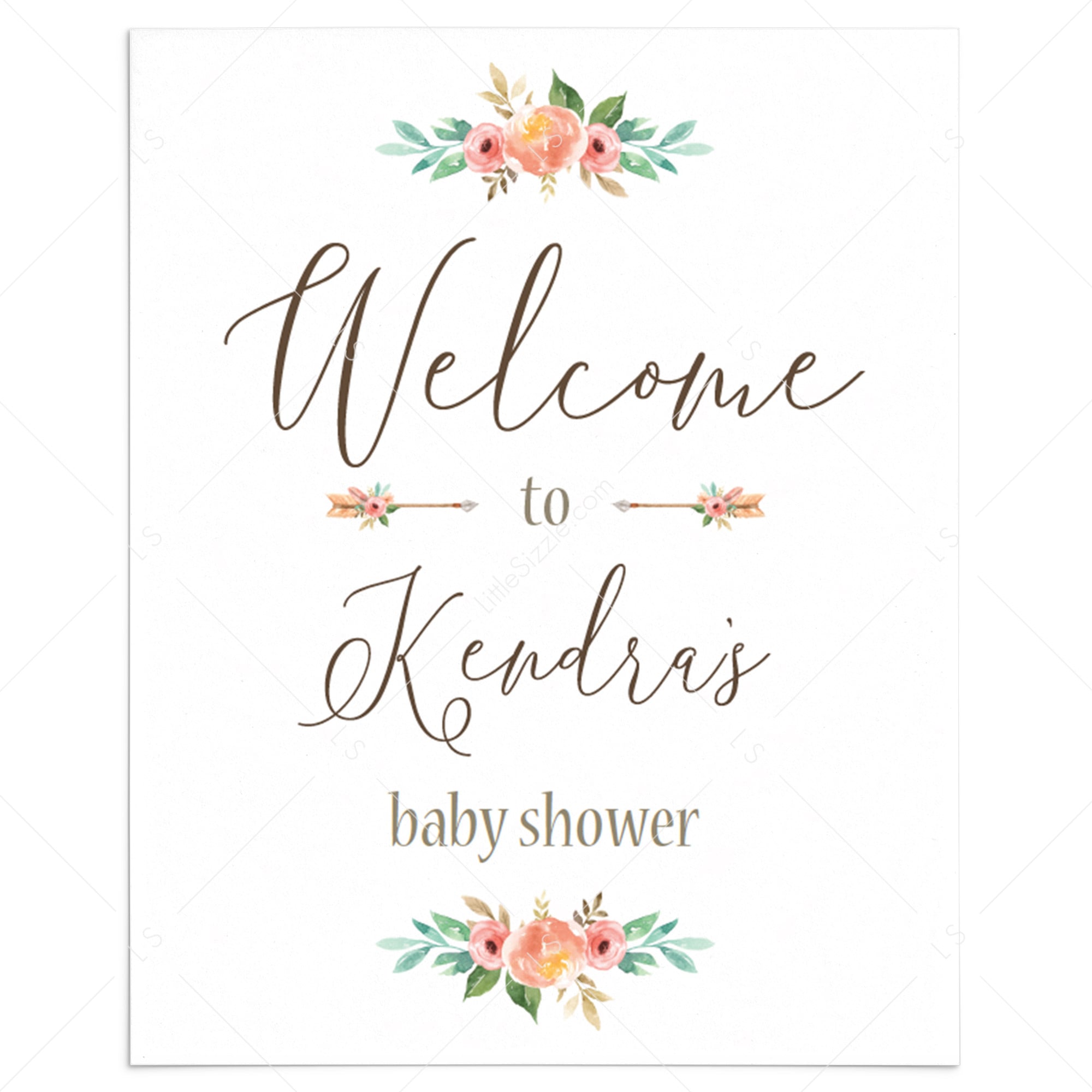 Tribal Party Welcome Poster Editable Template by LittleSizzle