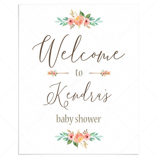 Tribal Party Welcome Poster Editable Template by LittleSizzle