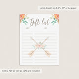 Tribal Party Supplies Package Printable Files