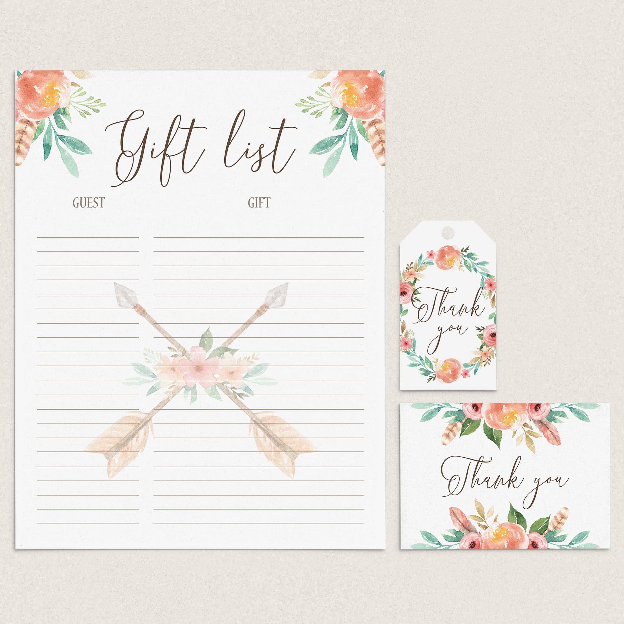 Tribal Party Supplies Package Printable Files by LittleSizzle