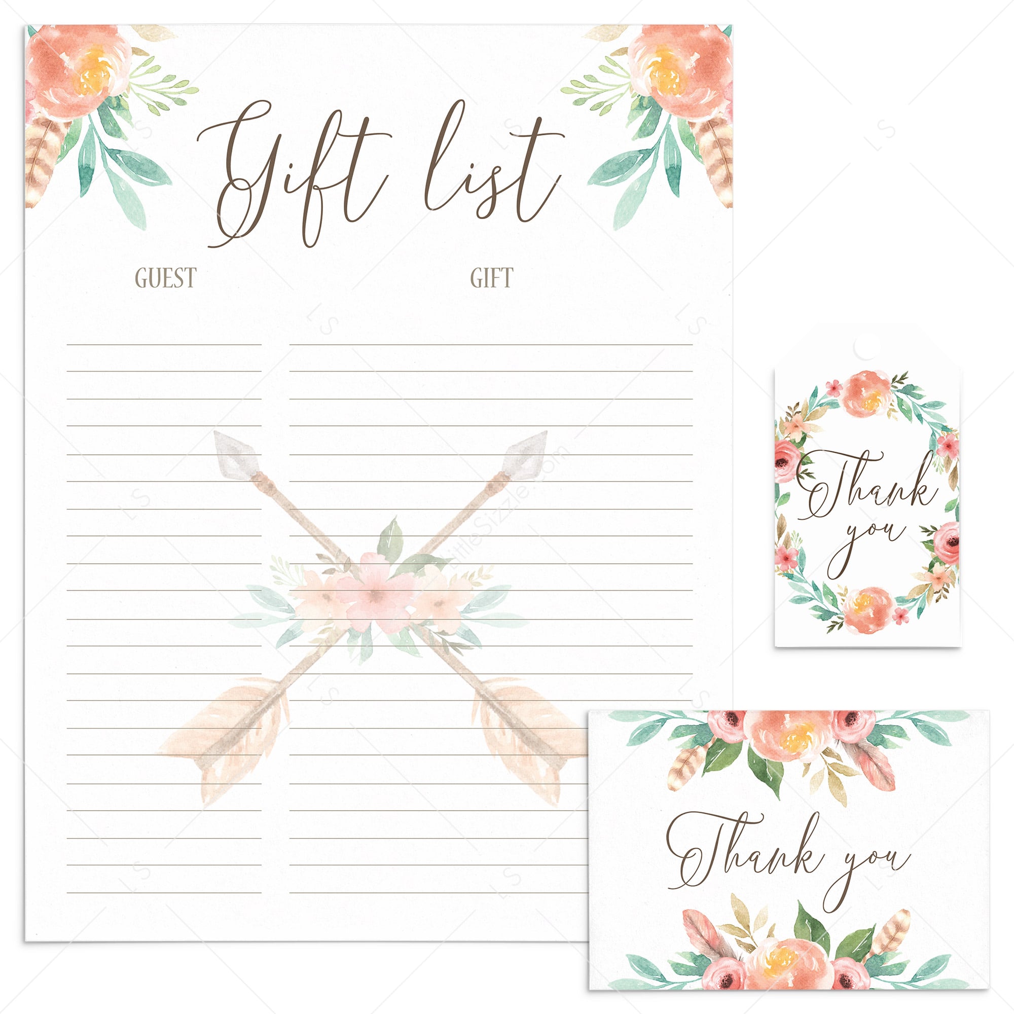 Tribal Party Supplies Package Printable Files by LittleSizzle