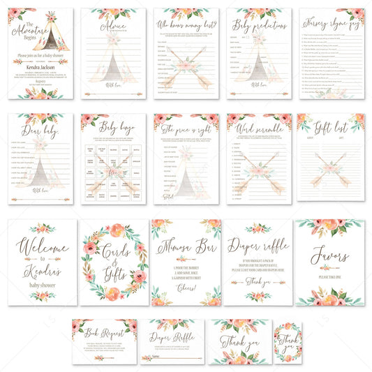 Boho Baby Shower Party Package DIY by LittleSizzle