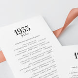 1933 Trivia Quiz with Answer Key Instant Download