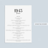 82nd Birthday Games For Him Born in 1943