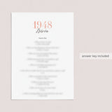 1948 Trivia Questions and Answers Printable