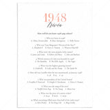 1948 Trivia Questions and Answers Printable by LittleSizzle