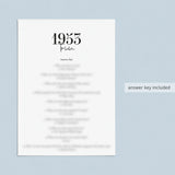 72nd Birthday Games For Him Born in 1953