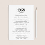 1958 Fun Facts Quiz with Answers Printable by LittleSizzle