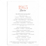 1963 Trivia Questions and Answers Printable by LittleSizzle