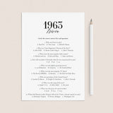 1963 Fun Facts Quiz with Answers Printable by LittleSizzle